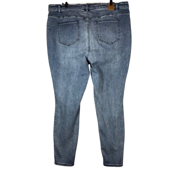 ELOQUII Denim Jean Bundle, High Rise Skinny /Distressed Cropped Plus Size 24L/24 - Picture 3 of 16